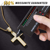 Dazzling Moissanite Hip-hop Cross Necklace - Hypoallergenic Choice for Easter Gifting to Family For Both Men and Women