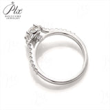 Oval Cut 1CT 925 Sterling Silver Halo Half Eternity Moissanite Ring Women Only Gifts For Festivals And Anniversaries