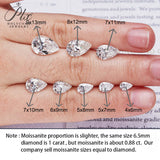 Multicolor Pear Shape Moissanite Diamond Wholesale Loose Stones Lab Grown for Gemstone Charms Engagement Jewelry GRA Certificate