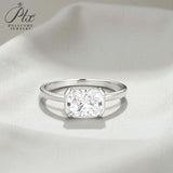 2ct Radiant Moissanite Ring High-Flash Center Stone Classic Minimalist Style Wedding Engagement Band Gift for Her
