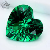 0.11-3.2CT Multi-Size Heart-Shaped Stunning Colombian Cultivated Emeralds DIY Jewelry Available For Gifting To Wives And Girlfriends