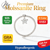 Moissanite Ring Star Cut GRA VVS1 Clarity 925 Sterling Silver Daily Match Office Wear Women Fashion Ring Hypoallergenic