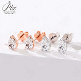 D Color Moissanite Pear Shape Moissanite Stud Screw Back Earring Jewelry 100% 925 Sterling Silver For Women Gift