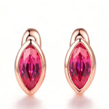 1CT Marquise Earrings D Color Moissanite/Ruby/Colombian 10k 14k S925 Plated Gold Ear Stud for Woman Engagement Christmas Party