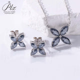 Horseshoe Clover Plated Moissanite Earrings & Necklace - Classic Design Daily Wear Hypoallergenic Ideal Gift