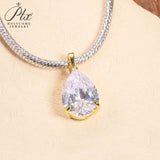 8-16 CT Custom Necklace Pear Cut Moissanite White 925 Sterling Silver Jewelry High-Quality Premium Christmas Gift Hypoallergenic