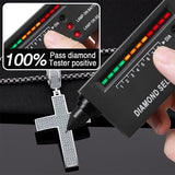 Dazzling Moissanite Hip-hop Cross Necklace - Hypoallergenic Choice for Easter Gifting to Family For Both Men and Women