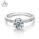 Round Moissanite Half-Eternity Petal Ring Women Only Gifts For Festivals And Anniversaries