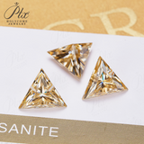 100% Real Moissanite Stone Triangle Cut Multicolor VVS1 Loose Beads With Certificate For Women Jewelry Making Charms Wholesale