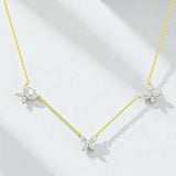 Butterfly Necklace with2.4CT D Color Marquise Cut Moissanite S925 Plated White Yellow Rose Gold Chain Engagement Chrisrmas Daily