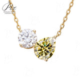 Round 6.5mm Pear 7×9mm Moissanite Diamond Necklace 3EX Hearts and Arrows  VVS1 D Color Ruby Sapphire  Columbia Emerald  Fancy Color Moissanite  Gift