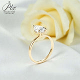 Moissanite Ring with 2CT D Color VVS1 Pear Moissanite S925 10k 14k 18k Plated White Yellow Rose Gold Daily Charm Party Jewely