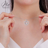 The Infinite Love Series 925 Silver Necklace Moissanite Round Cut VVS1 Pendant Luxury Jewelry for Women