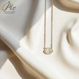 0.5-1CT Lab Grown Gemstone Necklace Series in 10K/14K/18K Gold Exclusive for Women Perfect Christmas Gift Choice Hypoallergenic