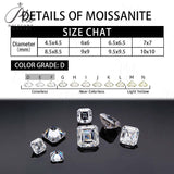 Luxury Multicolor Moissanite Gemstones  Asscher Cut Loose Diamonds  Perfect for Rings Earrings & Pendant Making
