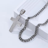 Dazzling Moissanite Hip-hop Cross Necklace - Hypoallergenic Choice for Easter Gifting to Family For Both Men and Women