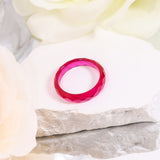 Lab Grown Yellow Garnet & Lab Grown Ruby Ring AGL Certified Faceted Cut Band Direct From Factory Elegant Jewelry Suitable For Daily Wear