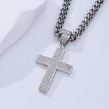Dazzling Moissanite Hip-hop Cross Necklace - Hypoallergenic Choice for Easter Gifting to Family For Both Men and Women