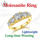 Moissanite Ring 2.6ct D Color VVS1 Round Cut S925 Sterling Silver GRA Certified Versatile Commute Fine Jewelry Birthday Anniversary Gift