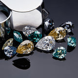 Multicolor Pear Shape Moissanite Diamond Wholesale Loose Stones Lab Grown for Gemstone Charms Engagement Jewelry GRA Certificate