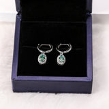 Total 4ct Green Oval Moissanite Drop Earrings with Certificate Passed Diamond Test Women 's Jewelry Christmas Gift S925 Silver