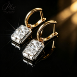 Lab Grown Diamond Earrings Exquisite New Arrival Design 10K/14K/18K Solid Yellow Gold Radiant Cut 2ct DEF VVS Minimalist for Women Hypoallergenic Versatile