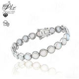 Opal Bracelet 925 Sterling Silver 2/3/4/5mm White/Blue Color Simple Classic Women Chain Jewelry Advanced Jewelry Charms Elegant