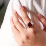 Moissanite Lab Grown Gemstone Ring Asscher Cut Moissanite Ruby Sapphire Colombian S925 Woman Man Anniversary Party Daily Charms