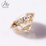 Lab Grown Moissanite Diamond Primary Color VVS1 Clarity Round Shape Brilliant Cut Beads Advanced Jewelry Making Materials