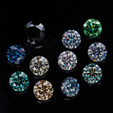Lab Grown Moissanite Diamond Primary Color VVS1 Clarity Round Shape Brilliant Cut Beads Advanced Jewelry Making Materials