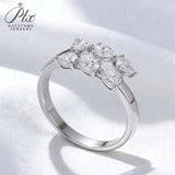 1.8CT Moissanite Pear Cut Minimalist Open Ring White Gold Yellow Gold Rose Gold Radiant Light Women Fine Jewelry