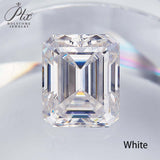 Wholesale Price Moissanite Stone Emerald Cut D Color Blue Green  VVS1 with GRA Certificate 0.5ct-10ct Gemstones