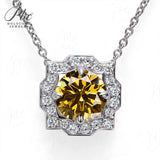 Moissanite 1ct Multicolor Classic Herry Necklace Pendant 925 Sterling Sliver Wedding/Birthday Jewely With Certificates Charms