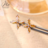 Horseshoe Clover Plated Moissanite Earrings & Necklace - Classic Design Daily Wear Hypoallergenic Ideal Gift