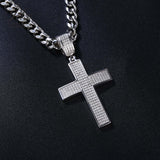Dazzling Moissanite Hip-hop Cross Necklace - Hypoallergenic Choice for Easter Gifting to Family For Both Men and Women