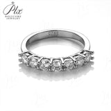 7 Stones Moissanite Stackable Band Ring Women Only Gifts For Festivals And Anniversaries