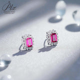 Customized Earrings Emerald Princess Ruby Sapphire Colombia Padparadscha S925 Styles Ear Studs for Thanksgiving Christmas Gift