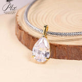 8-16 CT Custom Necklace Pear Cut Moissanite White 925 Sterling Silver Jewelry High-Quality Premium Christmas Gift Hypoallergenic