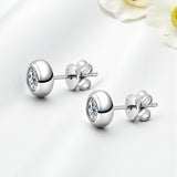1CT Round Moissanite Diamond Stud Earrings for Women S925 Sterling Silver Earring Wedding Party Fine Jewelry