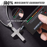 Dazzling Moissanite Hip-hop Cross Necklace - Hypoallergenic Choice for Easter Gifting to Family For Both Men and Women