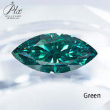 Loose Moissanite Stone Marquise Cut 0.3-10 CT  Few Colors  D Green Blue Black Champagne Color  Excellent Cut Grade Test Positive