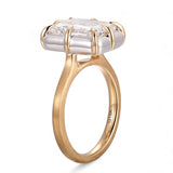 Radiant Cut Ring with 5CT D Color Moissanite Diamond 10k 14k 18K Gold Plated 925 Silver for Women Man Engagement Wedding Jewely