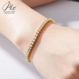 Moissanite Bracelet 3mm D Color VVS1 925 Sterling Silver GRA Factory Direct Hypoallergenic Comfortable Daily Commute Jewelry