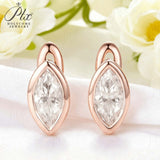 1CT Marquise Earrings D Color Moissanite/Ruby/Colombian 10k 14k S925 Plated Gold Ear Stud for Woman Engagement Christmas Party