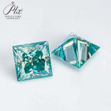 Moissanite Stone Moissanite Stone 0.35ct-5ct Colorful VVS1 Princess Shape Excellent Beads For Women's Jewelery Diamond Ring