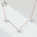 Butterfly Necklace with2.4CT D Color Marquise Cut Moissanite S925 Plated White Yellow Rose Gold Chain Engagement Chrisrmas Daily