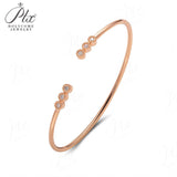 Open Bracelet 925 Sterling Silver with Moissanite Round Cut VVS1 Stones Sparkling Jewelry Gift for Women’s Special Occasions