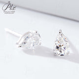 D Color Moissanite Pear Shape Moissanite Stud Screw Back Earring Jewelry 100% 925 Sterling Silver For Women Gift