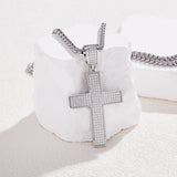 Dazzling Moissanite Hip-hop Cross Necklace - Hypoallergenic Choice for Easter Gifting to Family For Both Men and Women
