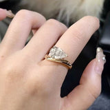 S925 Ring With 3CT Pear Shaped Moissanite D Color/Ruby/Sapphire/Colombian Emerald /Zambian Emerald VVS1 Clarity Customized For Banquet & Festival Gifts